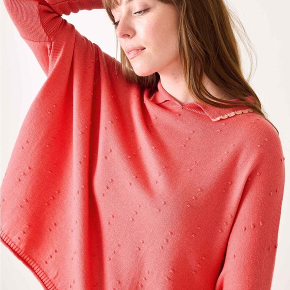 Mersea Vibrant Coral Knit Top